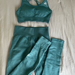 Oner Active Classic 2.0 Mineral Green Marl Sports bra and leggings